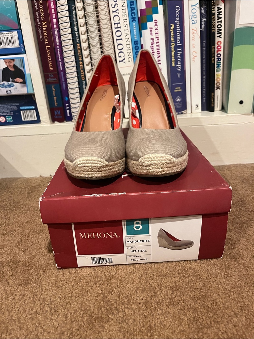 Merona Neutral Canvas Espadrille Wedge Pumps - Picture 2 of 5